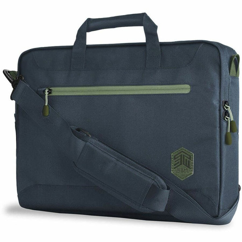 STM Goods Eco Carrying Case Briefcase For 15 To 16 Inch Notebook Blue Polyester Body Trolley And Shoulder Straps STM-117-393P-02