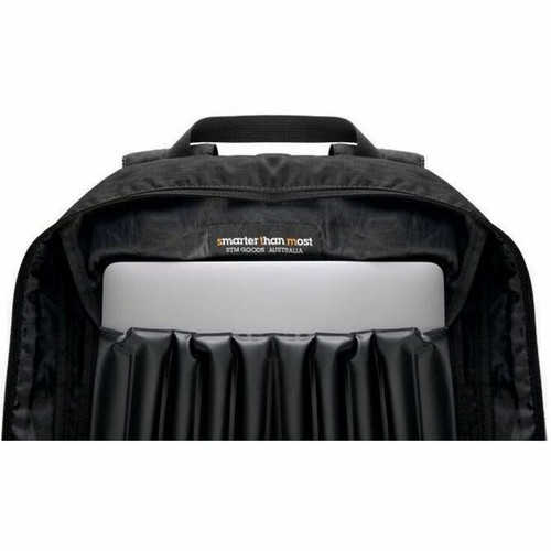 STM Goods Rugged Backpack Carrying Case For 16 Inch Notebook Black Wear Resistant Nylon Body Shoulder Strap STM-111-395P-01