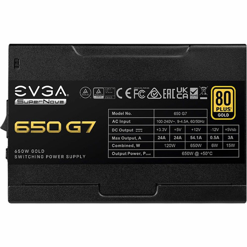 EVGA SuperNOVA Internal Power Supply Multi Output 120 V AC 230 Input 3.3 5 12 SB DC W 220-G7-0650-X1