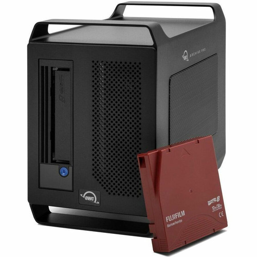 OWC Archive Pro LTO-8 Thunderbolt Tape Storage/Archiving Solution - LTO-8 - 12 TB (Native)/30 TB (Compressed) - Black - Thunderbolt, - (OWCTBLTMP80000)