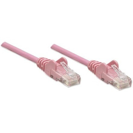 Intellinet Network Patch Cable, Cat6, 7.5m, Pink, CCA, U/UTP, PVC, RJ45, Gold Plated Contacts, Snagless, Booted, Lifetime Warranty, - (392815)
