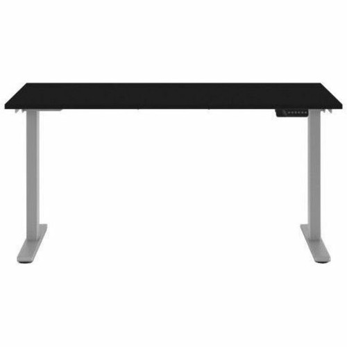 Humanscale eFloat Go 2.0 - Black Laminate Rectangle Top - Silver 2-stage Leg Base - 2 Legs - 220 lb (99.79 kg) Capacity - Height - 58" (Fleet Network)