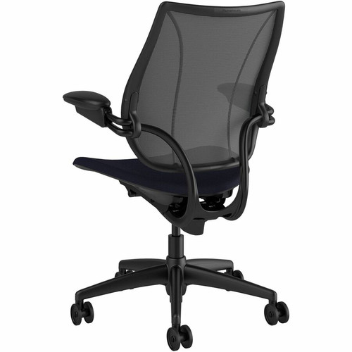 Humanscale L113BJ1ACF57XFSSNSC Liberty Conference/Task Chair - Navy Foam Seat - Catena Poppy Seed Back - Black Frame