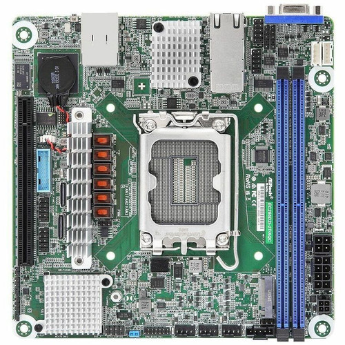 ASRock EC266D2I-2T/AQC Server Motherboard - Intel C266 Chipset - Socket LGA-1700 - Mini ITX - Pentium Gold, Xeon E Processor Supported (Fleet Network)