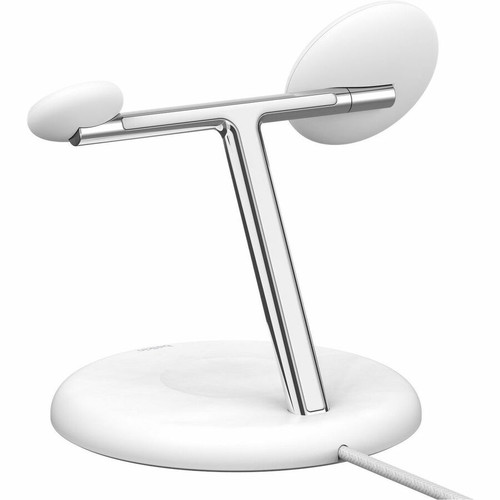 Belkin BoostCharge Pro Cradle - Wireless - iPhone, Apple Watch, AirPods - 3 Slot - Qi2 - Charging Capability - White (WIZ023ttWH)
