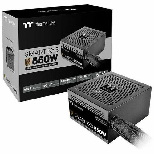 Thermaltake Smart BX3 SPD-0550AH2NLB-3 550W Power Supply - Internal - 120 V AC, 230 V AC Input - 3.3 V DC, 5 V DC, 12 V DC, -12 V DC, (Fleet Network)