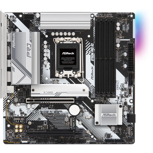 ASRock B760M PRO RS Micro ATX Gaming Desktop Motherboard Socket LGA-1700 Intel Chipset Core Processor Support 192 GB Memory B760M PRO RS B760M PRO RS