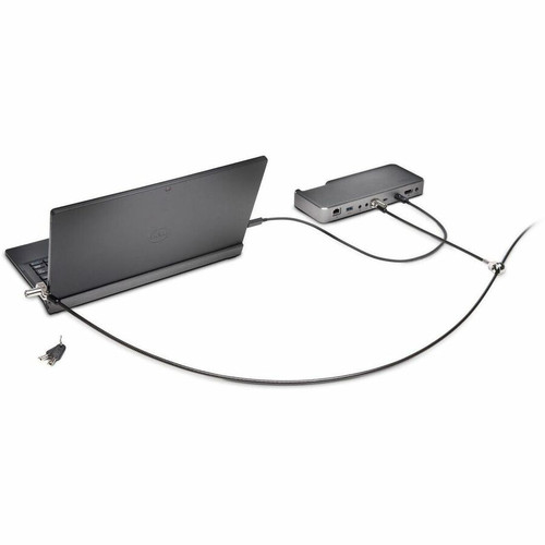 Kensington K67995TAA N17 Keyed Dual Head Laptop Lock for Dell Devices - Patented T-Bar Key - 6 ft Cable - TAA Compliant