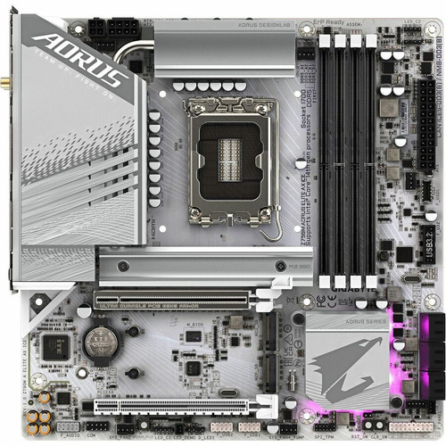 Aorus Ultra Durable Z790M ELITE AX ICE Micro ATX Gaming Motherboard Socket LGA 1700 Compatible With Intel Core Processors Z790M AORUS ELITE AX ICE