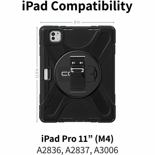 CODi C30705090 Rugged Carrying Case for 11" Apple iPad Pro 11 - 2024 - Drop Resistant - Shock Absorbing - Kickstand - Shoulder Strap