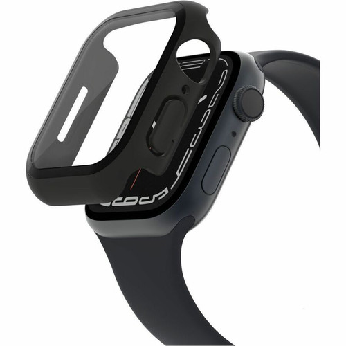 Belkin TemperedCurve 2-in-1 Treated Screen Protector + Bumper for Apple Watch Series 8 Black, Clear - For OLED Apple Watch - Impact - (OVG004ZZBK-REV)