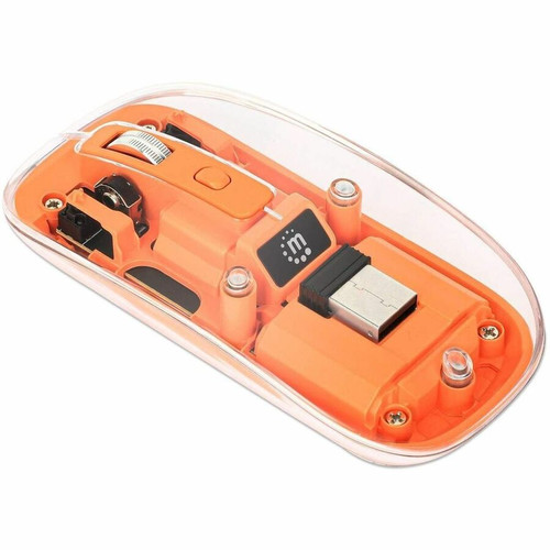 Manhattan Transparent Rechargeable Wireless USB Mouse - Optical - Wireless - 33 ft (10058.40 mm) - Radio Frequency - 2.40 GHz - - - A (190282)