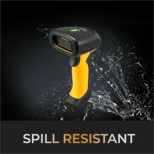 Adesso NUSCAN 5200 Barcode Scanner - Wireless Bluetooth - 1D/2D - 18" Range - IP67 Waterproof - Antimicrobial