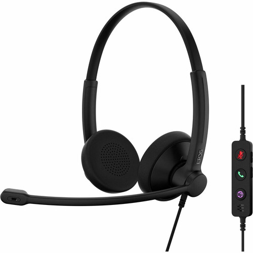 EPOS 1001421 IMPACT 100 MS Stereo USB-C+A Wired Headset - Microsoft Teams Certified - Noise-Cancelling Mic - 76g Lightweight