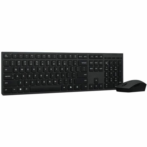 Lenovo 4X31R64327 Professional Wireless Rechargeable Combo Keyboard and Mouse - French Canadian - Scissors Switch - Bluetooth/RF - Gray