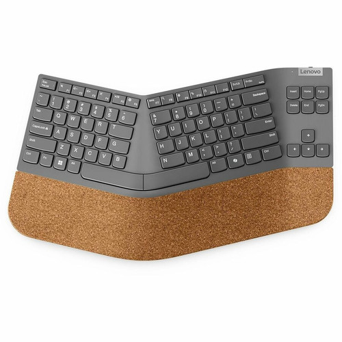 Lenovo Go Wireless Split Keyboard AI - US English - Wireless Connectivity - RF - 2.40 GHz - USB Type A Interface - 88 Key(s) - CoPilot (Fleet Network)