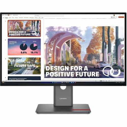 Lenovo ThinkVision P27QD-40 27" Class WQHD LED Monitor - 16:9 - Raven Black - 27" Viewable - In-plane Switching (IPS) Technology - - x (Fleet Network)