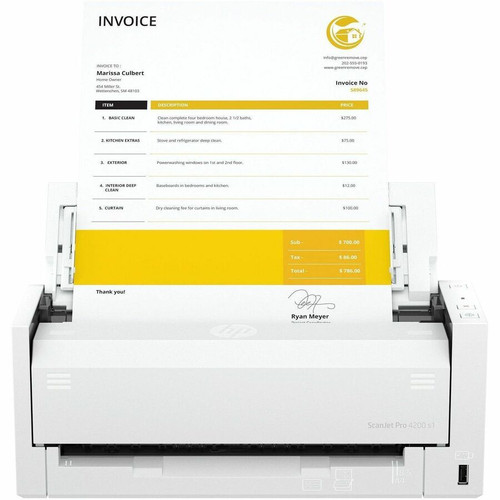 HP ScanJet Pro 4200 s1 Sheetfed Scanner - 600 x 600 dpi Optical - 24-bit Color - 48-bit Grayscale - Grayscale Scan - Duplex Scanning - (Fleet Network)