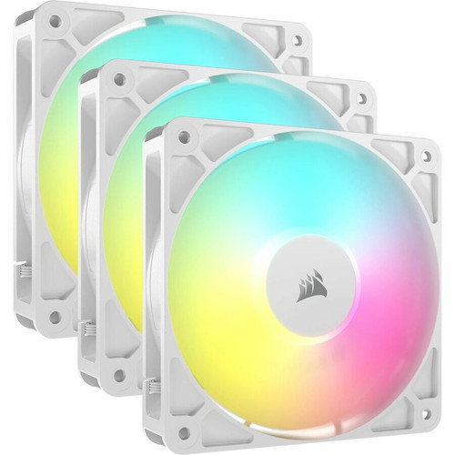 Corsair RS120 ARGB 120mm PWM Fans - Triple Pack - White - 4.72" (120 mm) Maximum Fan Diameter - 3 x Fan(s) - 72.80 CFM (123.69m /h) - (Fleet Network)