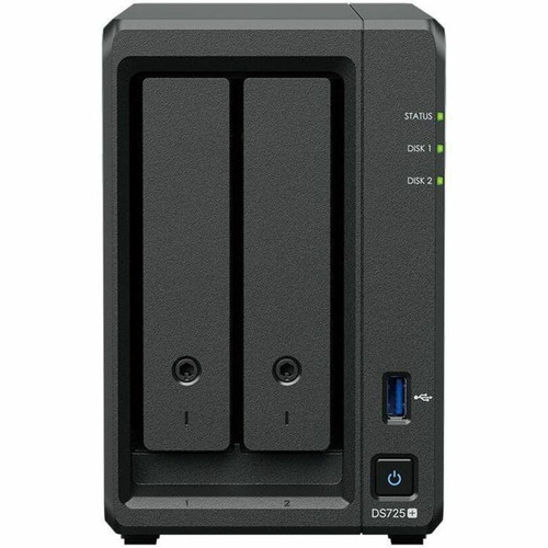 Synology DiskStation DS725+ SAN/NAS Storage System - 1 x AMD R-Series R1600 Dual-core (2 Core) 2.60 GHz - 2 x HDD Supported - 2 x SSD (Fleet Network)