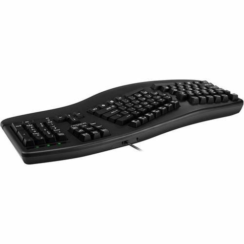 Adesso EASYTOUCH 150 Keyboard - USB Wired - 104 Keys - CHERRY MX Brown Switches - CoPilot Hot Keys - Illuminated Ergonomic - English (US)