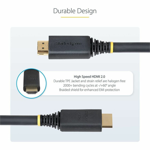 StarTech HDMI Audio Video Cable 32.8 Foot 10 Meter High Performance A V For TVs Monitors Displays And Receivers HDMI2-CABLE-4K60-10M