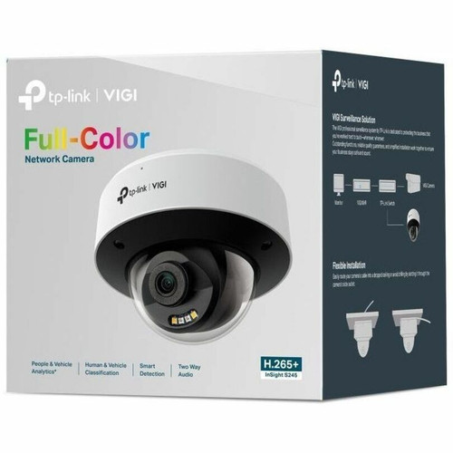 VIGI INSIGHT S245(4MM) INSIGHT S245 - 4MM 4MP Full-Color Dome Network Camera - 4mm Fixed Lens - 30m Night Vision - IP67/IK10 - PoE/DC
