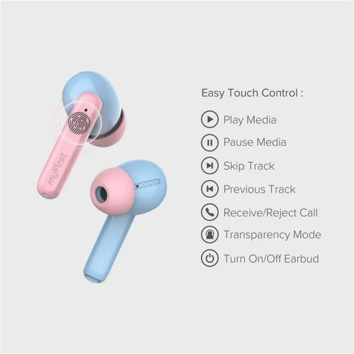 myFirst FH8505SA-SB01 CareBuds Earset - True Wireless Stereo Earbuds with Noise Cancelling Microphone - IPX4 Water Resistant