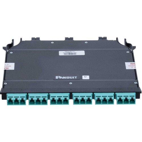 Panduit HD Flex Network Patch Panel - 36 Port(s) - Black, Aqua (Fleet Network)