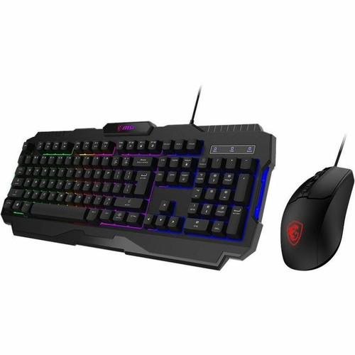 MSI FORGE GK100 Gaming Keyboard And Mouse USB Cable Optical 6400 Dpi 7 Button Rapid Access FORGEGK100C
