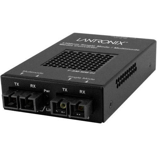 Lantronix Stand-alone Fiber to Fiber Media Converter - Single-mode, Multi-mode - 1300 nm Fiber - 155 Mbit/s - 20 km (12.43 Mile) - - (Fleet Network)