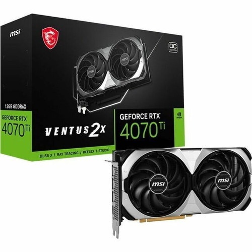 MSI NVIDIA GeForce RTX 4070 Ti Graphic Card - 12 GB GDDR6X - 7680 x 4320 - 2.66 GHz Boost Clock - 192 bit Bus Width - PCI Express 4.0 (Fleet Network)