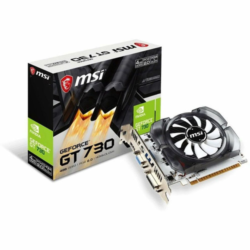 MSI NVIDIA GeForce GT 730 Graphic Card - 4 GB DDR3 SDRAM - 2560 x 1600 - 128 bit Bus Width - PCI Express 2.0 x16 - HDMI - VGA - DVI (Fleet Network)
