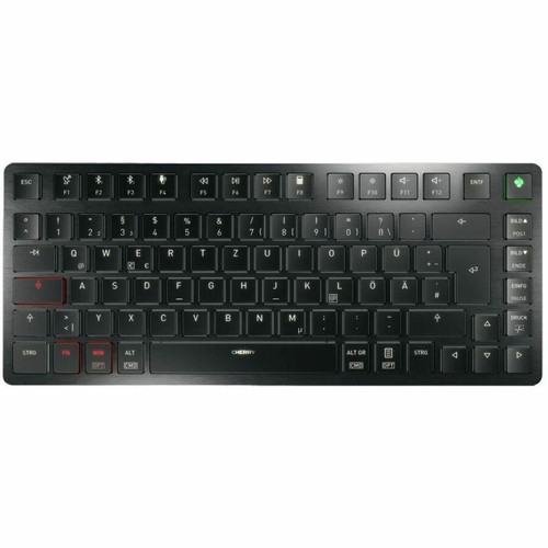 CHERRY MXU-270 Keyboard - Wired/Wireless Connectivity - Bluetooth/RF - Compact - 5.2 - 32.81 ft (10000 mm) - 2.40 GHz - USB 2.0 Type A (G8U-27050LTBUS-2)