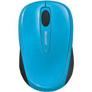 Microsoft Wireless Mobile Mouse 3500 - BlueTrack - Wireless - 16.40 ft (5000 mm) - Radio Frequency - 2.40 GHz - Cyan Blue - USB 2.0 - (Fleet Network)