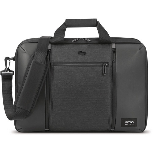 Solo Hybrid Carrying Case (Briefcase) for 15.6" Notebook - Black - Damage Resistant - Shoulder Strap - 14" (355.60 mm) Height x 3" mm) (Fleet Network)