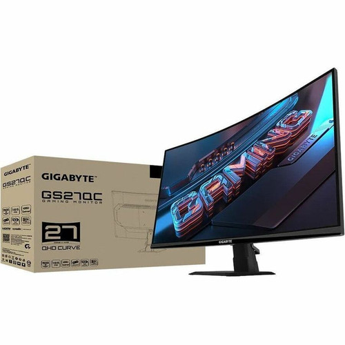 GIGABYTE GS27QC Curved 27 Inch WQHD Gaming LED Monitor 16 9 VA Panel Edge Black SA Alignment Vertical Viewable GS27QC SA GS27QC SA GS27QC SA