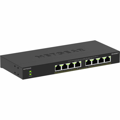 Netgear Business GS308LP Ethernet Switch - 8 Ports - Gigabit Ethernet - 10/100/1000Base-T - 2 Layer Supported - 67.50 W Power - 60 W - (Fleet Network)