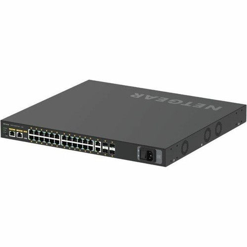 Netgear AV Line M4250-26G4XF-PoE+ 24x1G PoE+ 480W 2x1G and 4xSFP+ Managed Switch - 24 Ports - Manageable - Gigabit Ethernet, 10 - - 3 (GSM4230PX-TAANAS)