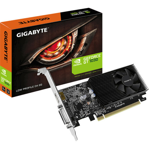 GIGABYTE NVIDIA GeForce GT 1030 Graphic Card - 2 GB DDR4 SDRAM - Low-profile - 1.18 GHz Core - 1.42 GHz Boost Clock - 64 bit Bus Width (GV-N1030D4-2GL)