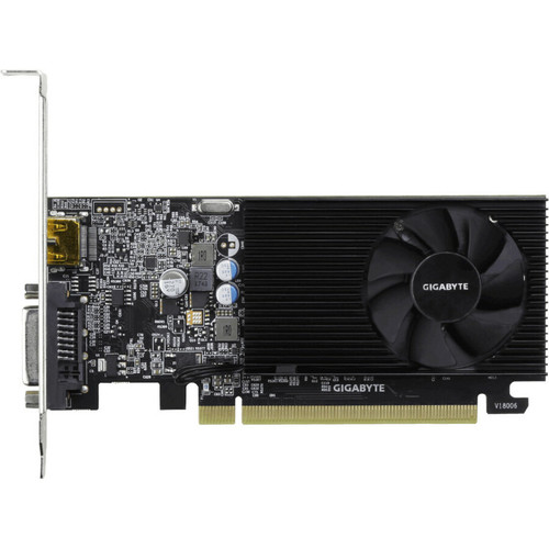 GIGABYTE NVIDIA GeForce GT 1030 Graphic Card - 2 GB DDR4 SDRAM - Low-profile - 1.18 GHz Core - 1.42 GHz Boost Clock - 64 bit Bus Width (GV-N1030D4-2GL)