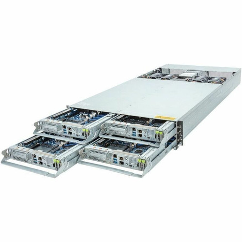 Gigabyte H253-Z10-AAP1 Server Barebone System - 2U Rackmount - AMD EPYC SP5 Socket - 24x DDR5 Slots - 8x PCIe x16 - 12x M. 2 - Dual 3kW PSU