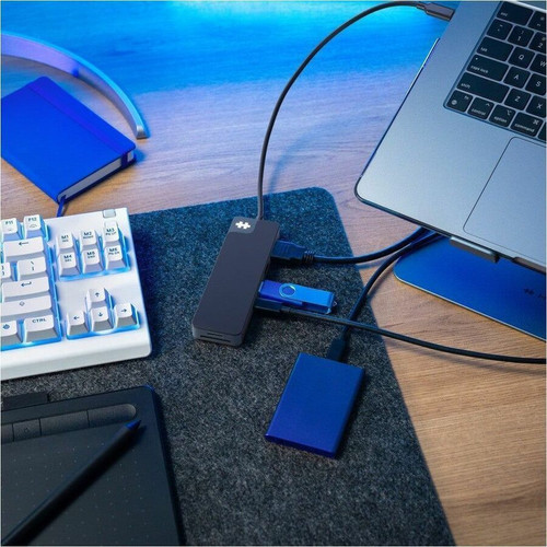 Hyper HyperDrive Flex 8 Port USB-C Hub - for Monitor, Notebook, Tablet PC, Hard Drive, Keyboard - Charging Capability - Memory Card - (HD4102BKGL)