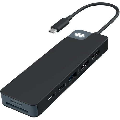 Hyper HyperDrive Flex 9 Port USB-C Dock - for Monitor, Desktop PC, Notebook, Tablet, Keyboard, Hard Drive - Charging Capability - Card (Fleet Network)
