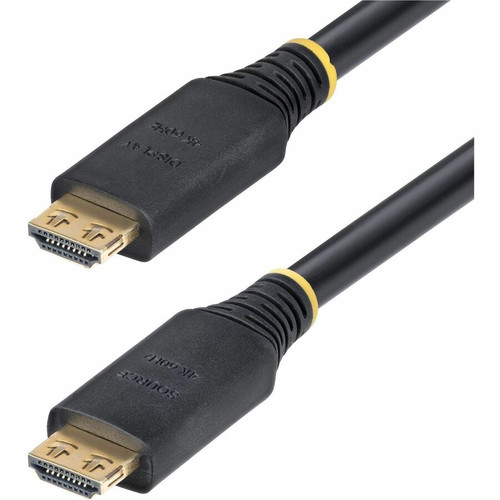 StarTech. com HDMI2-CABLE-GRIP-15M Active High Speed HDMI 2. 0 Cable - 15m - 49. 2ft - 4K 60Hz/1440p 144Hz - 18Gbps - Gripping Connectors - TPE Jacket