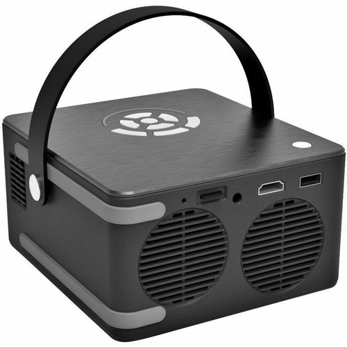 AAXA Portable DLP WXGA 16 9 Compact Tabletop Projector Gray Black Long Lamp Life Technologies Normal Front Hour Mode Lm X HP-P6U-01