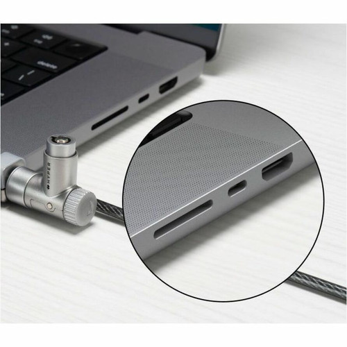 Hyper HS5911GLX-25 HyperShield MacBook Pro Master-Keyed Cable Lock - 25-Pack - 6. 5 ft (1. 98 m) Cable - Serialized - Silver