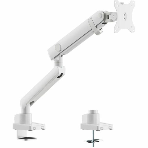Amer Mounts HYDRA1B-W (V2) Mounting Arm for Monitor, Flat Panel Display, Curved Screen Display - White - Height Adjustable - 1 - 40" - (Fleet Network)