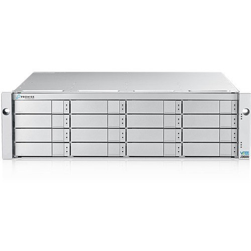 Promise Vess J3600SD Drive Enclosure - 12Gb/s SAS Host Interface - 3U Rack-mountable - Silver - 16 x HDD Supported - 16 x Total Bay - (Fleet Network)