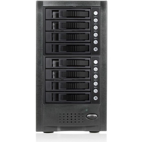 RAIDage Tower Drive Enclosure With Mini-SAS HD Host Interface Hot Swappable 8 Bays Black SATA/600 SAS HDD X JAGE6BT8HDBK